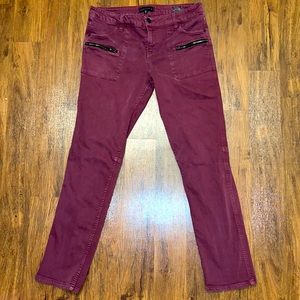 Sanctuary size 29 ace jeans. Burgundy. Midrise skinny jeans. Inseam 28"